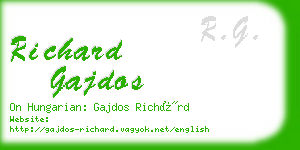 richard gajdos business card